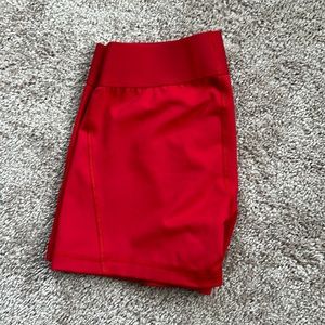 Red Medium 3” stretch shorts - like new